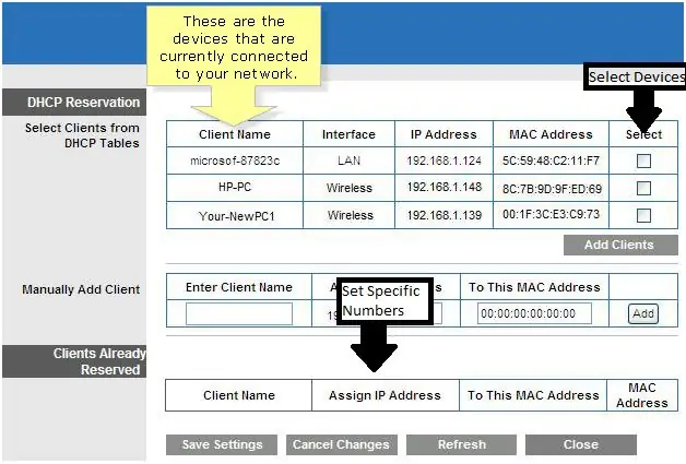 Statik IP ünvanı qurun