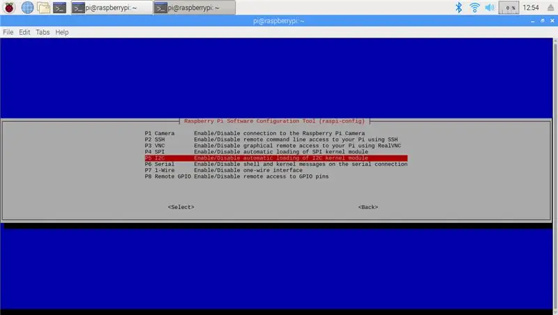 Mengaktifkan I2C