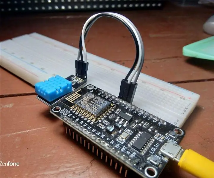 Digitālais termometrs DHT11 Izmantojot ESP8266: 4 soļi