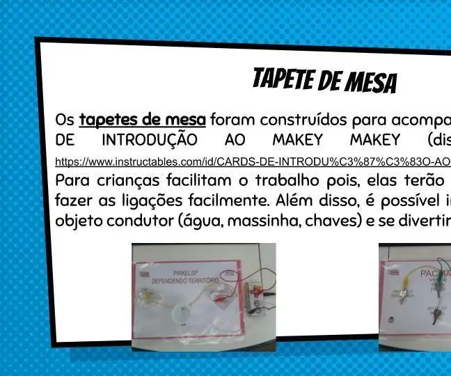 TAPETE DE MESA PARA MAKEY MAKEY: 15 trin