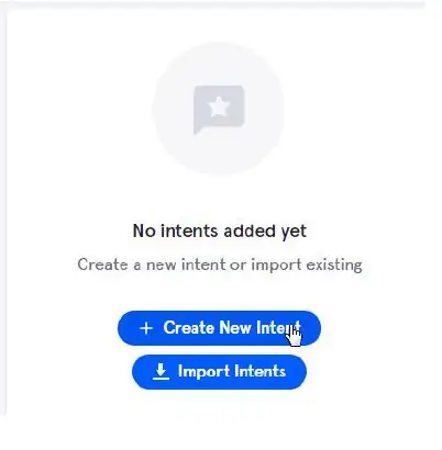 Creëer een nieuwe intentie
