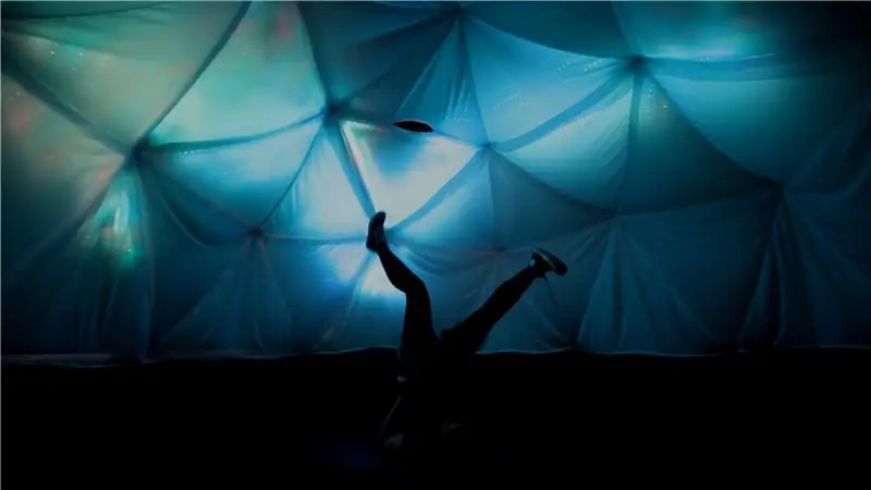 Interactive LED Dome With Fadecandy, Processing at Kinect