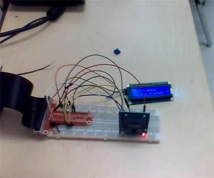 RFID -sikkerhedssystem med LCD 1602: 4 trin