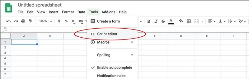 Opret et Google Script