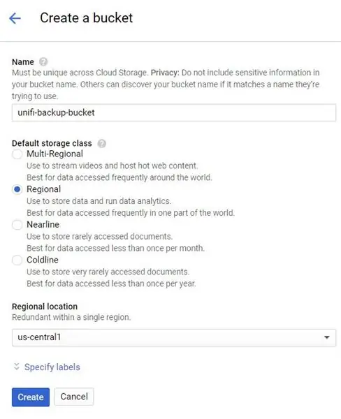 Configurando backups