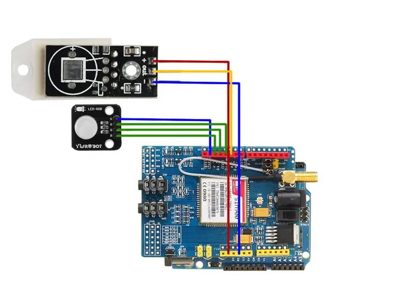 Arduino en SIM900 GSM GPRS 3G Temperatuur- en humiditeitsregistrasie, mobiele statistieke