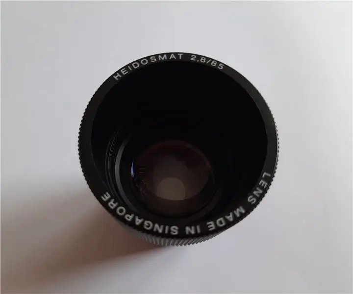 Paano Gumawa ng isang Adjustable Helicoid Adapter para sa isang 85mm Projector Lens, Mula sa isang Polypropylene Tube Connector: 5 Hakbang