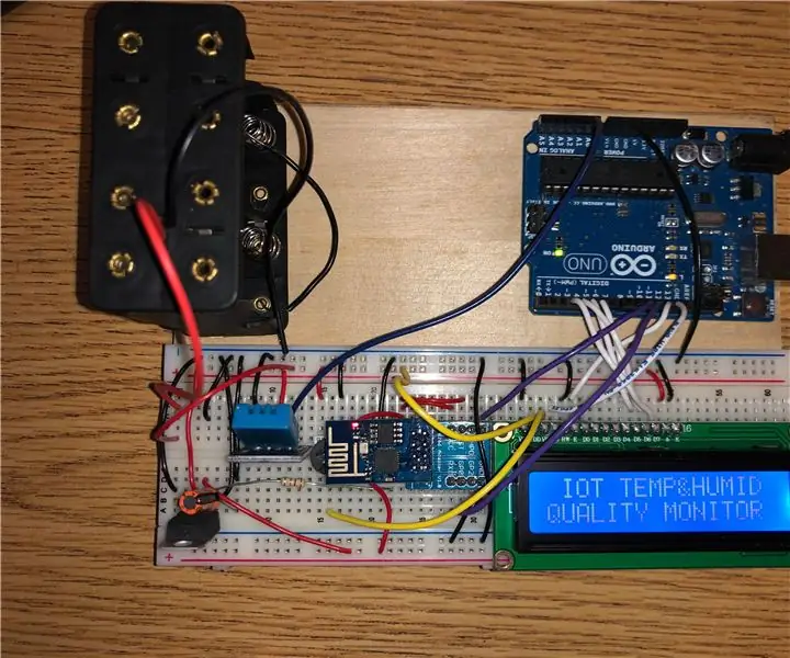 Temperatur və Nəmlik Sensoru: 7 addım