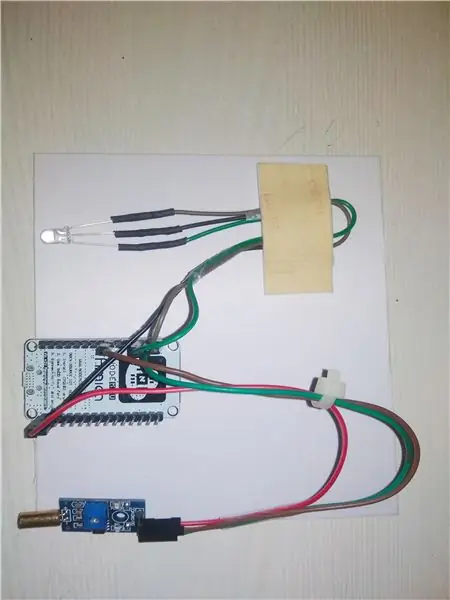 Upload af vibrationssensorværdi til IOT ThingSpeak ved hjælp af NodeMCU