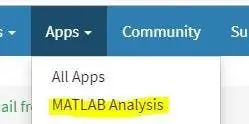 Vytvorte analýzu MATLAB