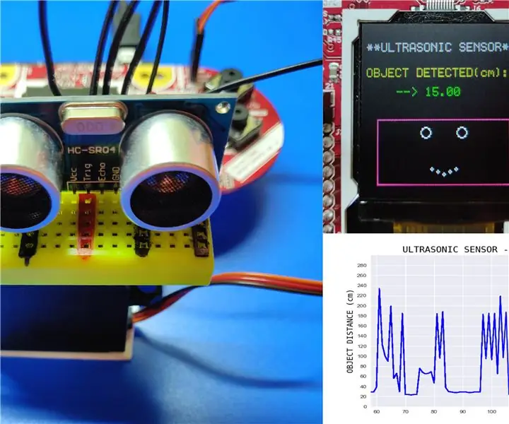 Lectura de dades del sensor d'ultrasons (HC-SR04) en una pantalla LCD de 128 × 128 i visualització mitjançant Matplotlib: 8 passos