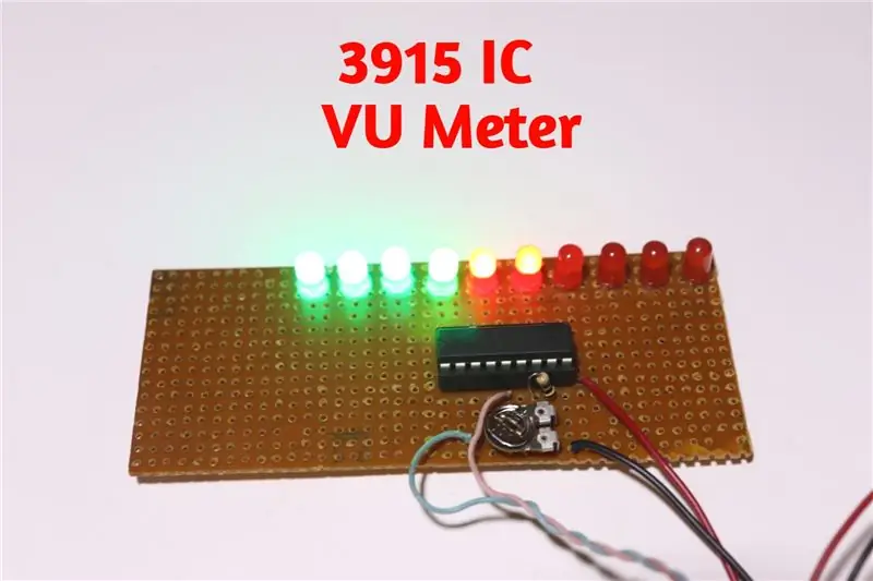 VU метър, използващ 3915 IC