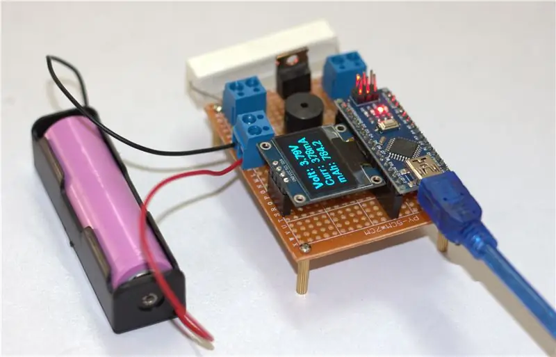 DIY Arduino Battery Capacity Tester - V1.0