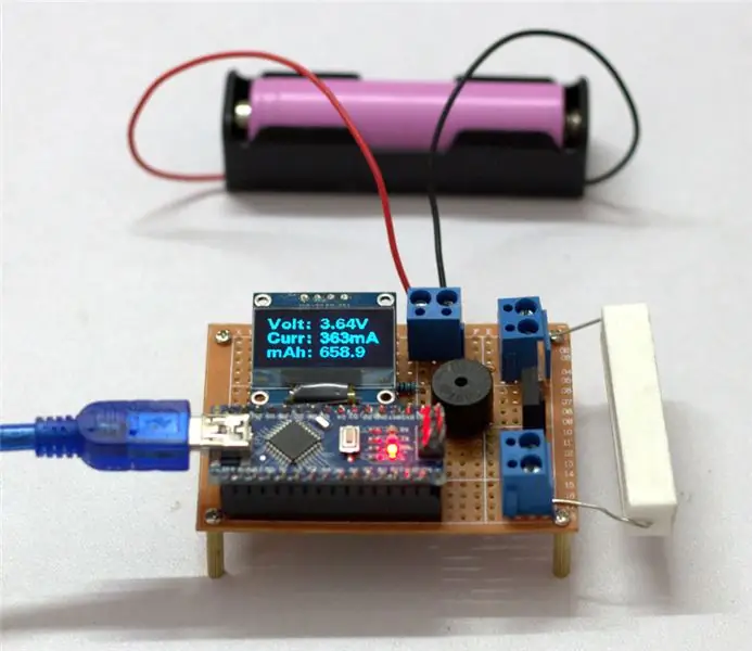 Penguji Kapasitas Baterai Arduino DIY - V1.0: 12 Langkah (dengan Gambar)