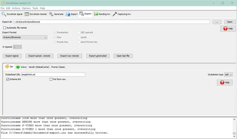 Generera Arduino -programmet