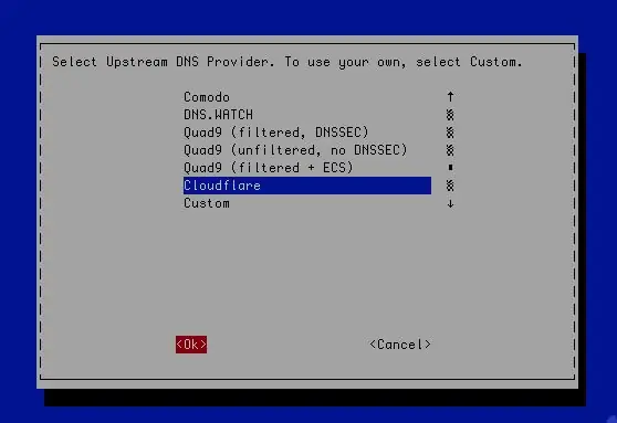 Upstream DNS нийлүүлэгчээ сонгоно уу