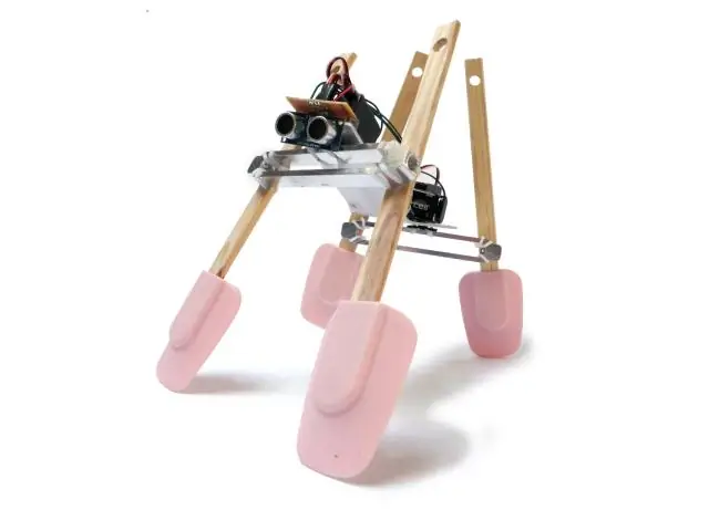 SimpleWalker: Robot andante de 4 patas y 2 servos: 7 pasos